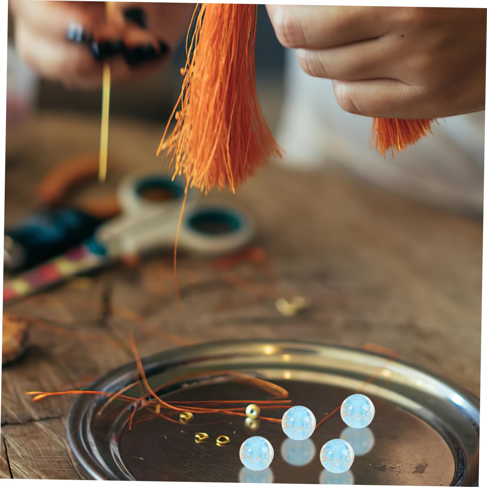 500piezas Cuentas De Joyería De Lago De Cuentas Espaciadoras Para Material De Vidrio Duradero Para Collares y Pulseras