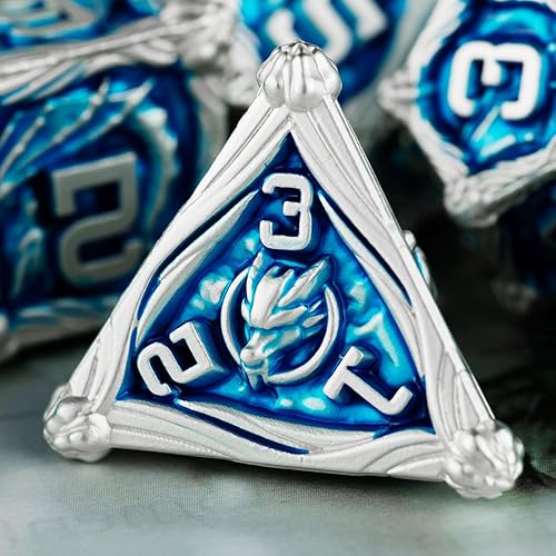 Miniatura 2 de Surpass Juego de dados de metal para DND, dados de metal para juegos de rol, juegos de mesa, dados poliédricos para Dungeons & Dragons RPG, juego de