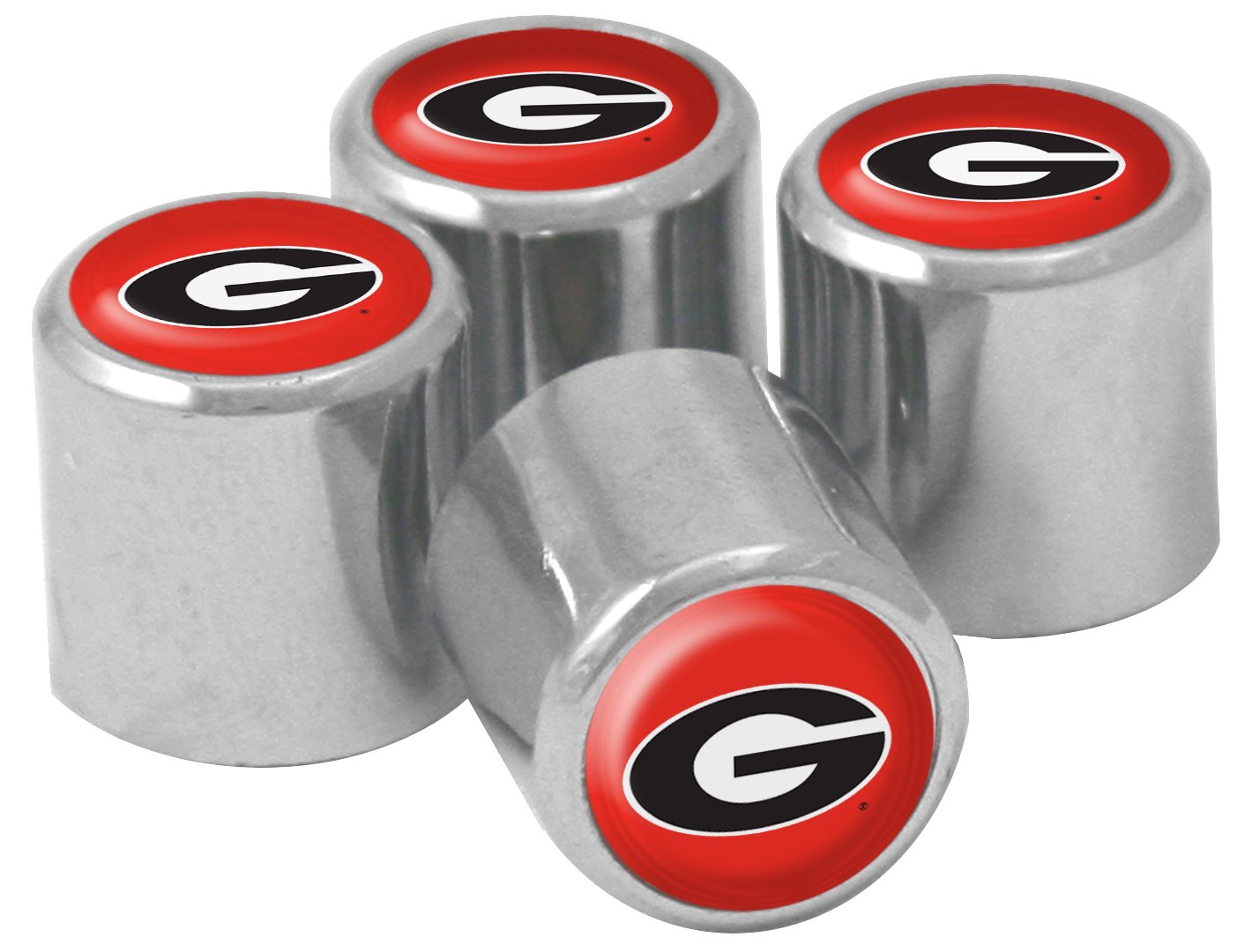 NCAA Georgia Bulldogs Metal Tire Valve Stem Caps, 4-Pack