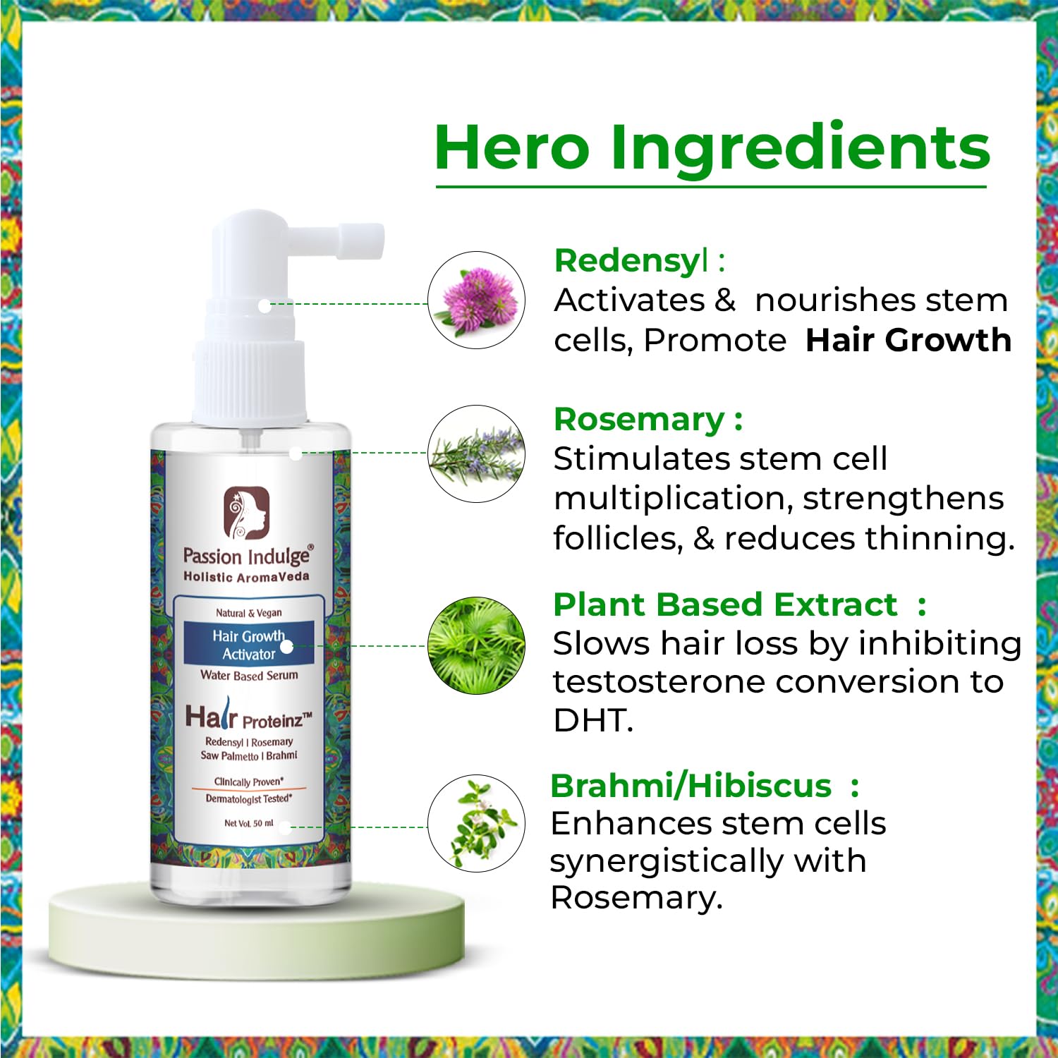 Passion Indulge Hair Proteinz Activator with Rosemary, Redensyl, 50 ml (Pack of 2) - Image 3