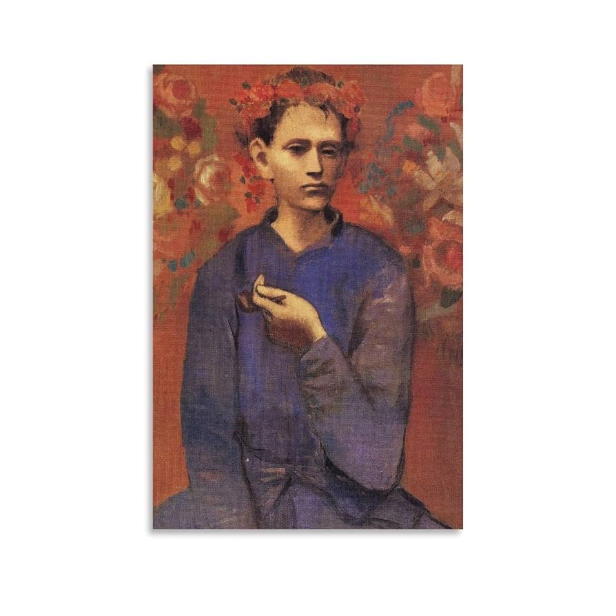 Amazon.co.jp: パブロ・ピカソパイプを持つ少年絵画 インテリア