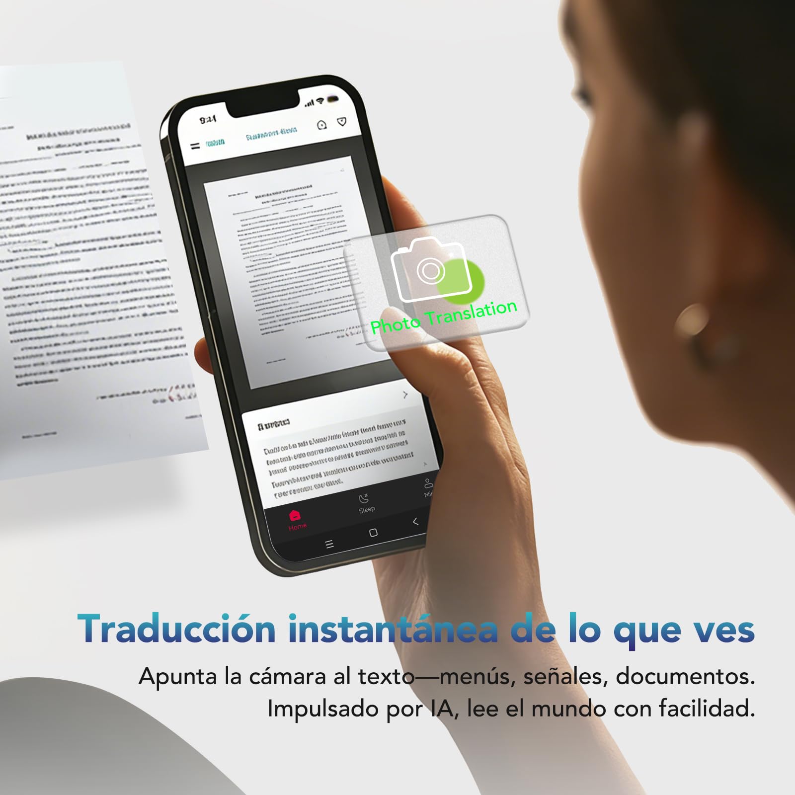MINISO MS105 Auriculares de traducción en Tiempo Real con aplicación, 134 Idiomas, traductor de Auriculares en Tiempo Real, Auriculares Abiertos de 60H para iOS y Android, Viajes y Viajes