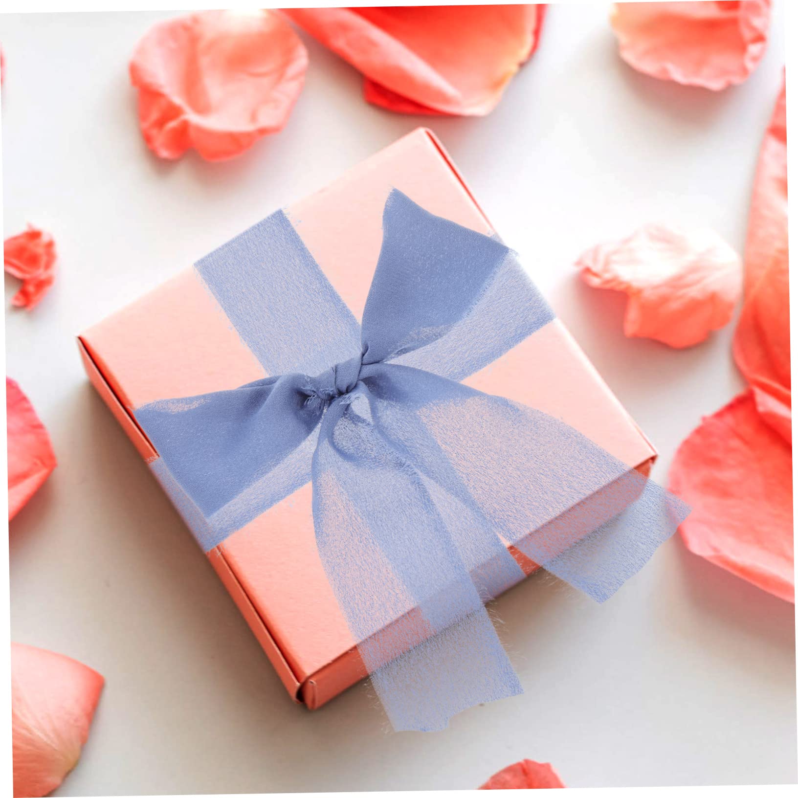 NUOBESTY 12stücke Fransen-bänder Chiffon Für Hochzeiten Bastelprojekte Und Geschenkverpackungen Yards Pro Für Brautsträuße Und Einladungen