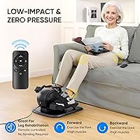 Vista 4 de Under Desk Elliptical Machine, 3-in-1 THERUN Electric Leg Exerciser for Seniors, Fully Assembled Portable Seated Pedal Exerciser w/Remote Control
