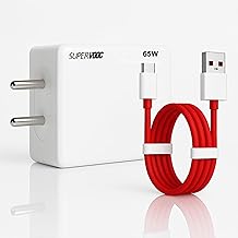 Oneeplus 65 W Supervooc 65W Charging Charger with Type C 1M Cable, Dash/Superdart/Wrap/Vooc Onepluss 13,13R, Open,12,12R,Nord N30 5G,11,11R,10 Pro,10R,10T,9 Pro, 9R,8Pro 65 watt-White