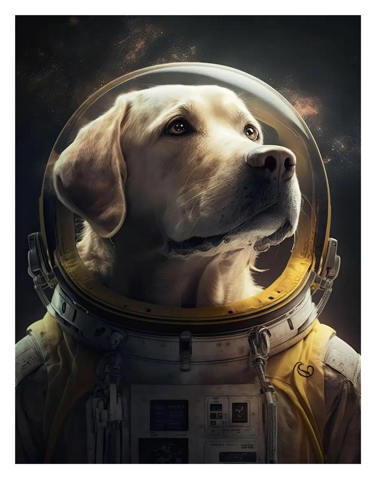 Peinture sur toile de portraits de chiens art mural sans cadre