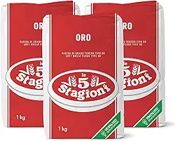 Farinha Italiana Le 5 Stagioni Oro Pack C/3 Un 1kg Pizza Pão