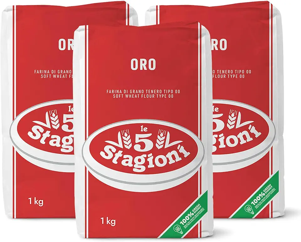 Farinha Italiana Le 5 Stagioni Oro Pack C/3 Un 1kg Pizza Pão