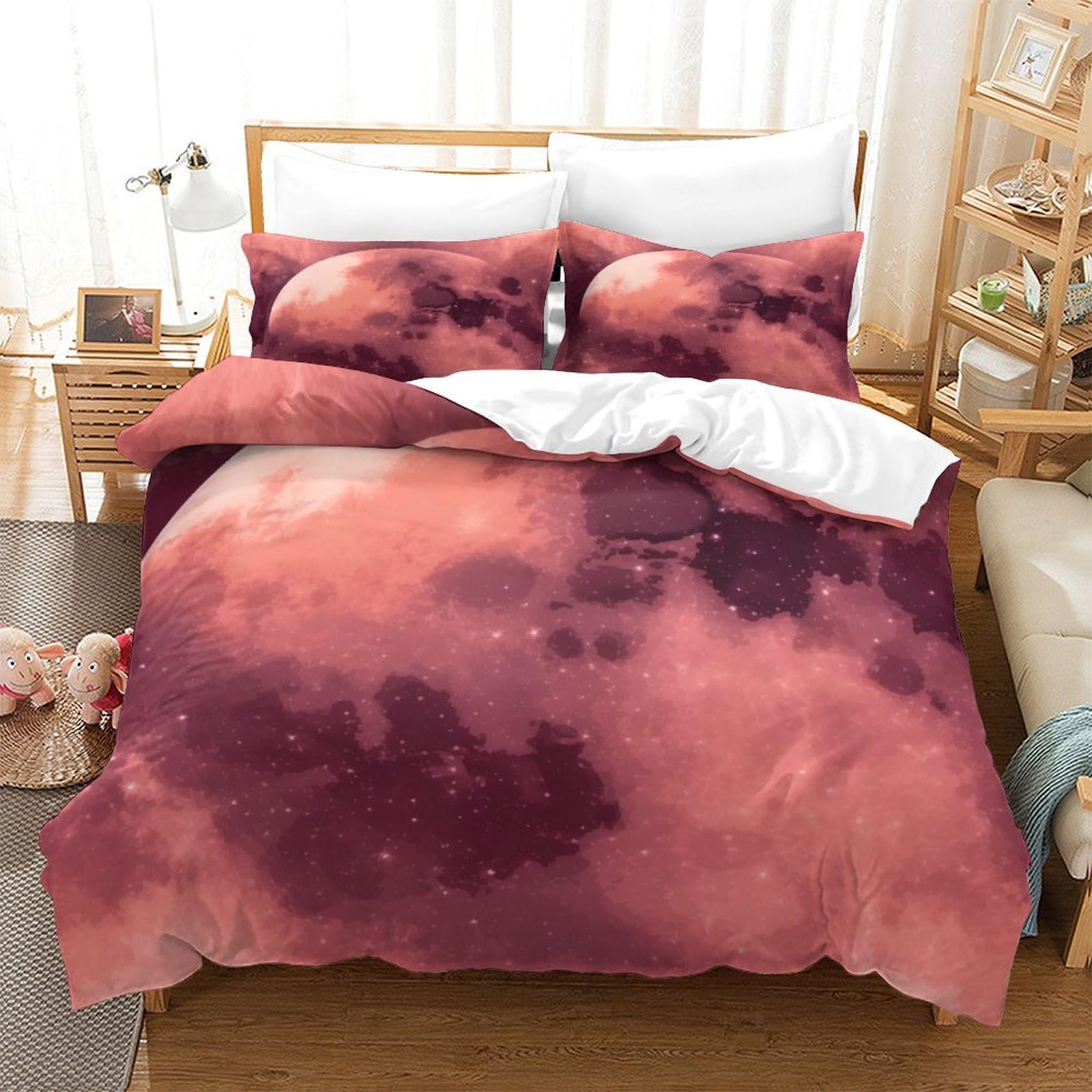 P1S9U7W5Y Dreamy Cloud 3D Printed Duvet Cover Set 3pcs Microfiber Abstract Bedding Set King