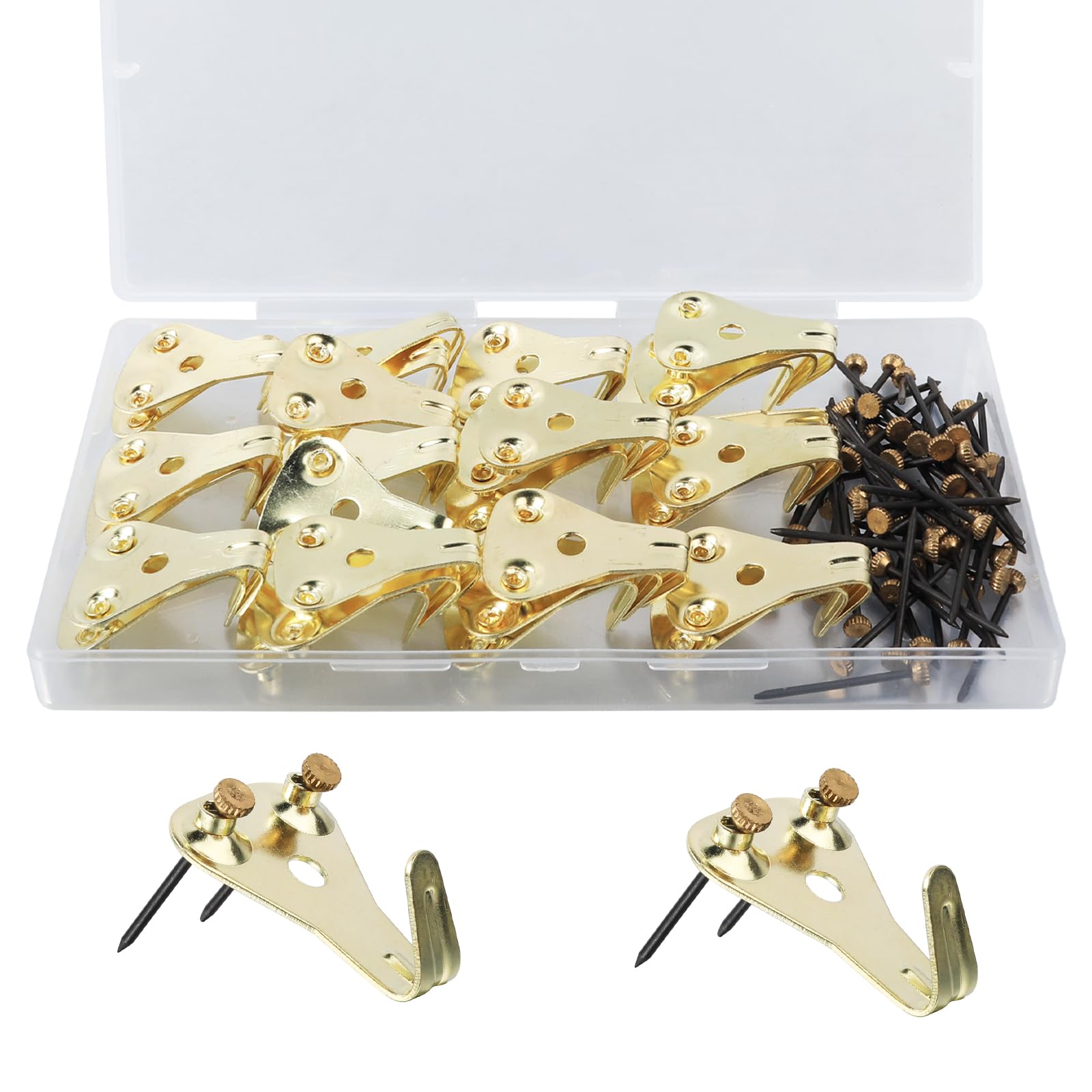 DOETYD 30 Pack 50 LBS Picture Hooks for Hard Walls Picture Hanging Hooks Heavy Duty Picture Hook Picture Hangers
