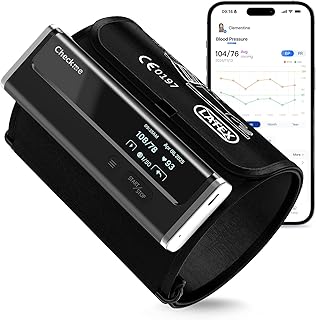 Checkme Monitor de presión arterial WiFi para uso doméstico, brazalete automático Bluetooth, máquina BP digital inteligente, recargable por USB inalámbrico con función de precisión X3, aplicación