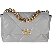 Pre-Loved Chanel 19 Flap Bag Gray Large