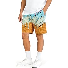 Cozople Mens Mesh Athletic Shorts Quick Dry Ice Cream Drip with Pockets