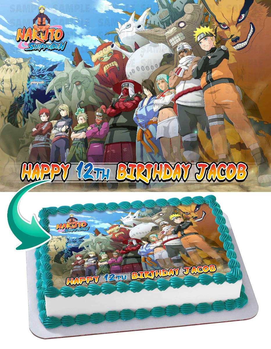 Amazon Com Cakecery Naruto Shippuden Edible Cake Image Topper Personalized Birthday Cake Banner 1 4 Sheet Grocery Gourmet Food Amazon Com Cakecery Naruto Shippuden Edible Cake Image Topper Personalized Birthday Cake Banner 1 4 Sheet Grocery Gourmet Food