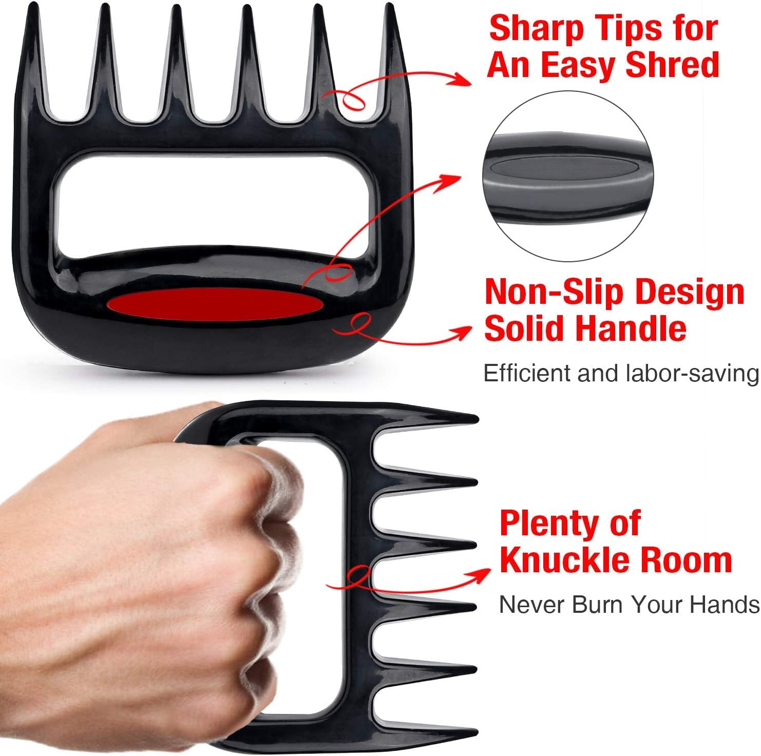 SURDOCA Idee Regalo Uomo, Natale - Accessori Plastica Barbecue Attrezzi Artigli Pulled Pork, Originale Utile
