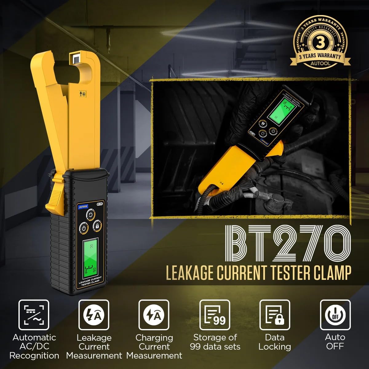 Amazon | BT270 クランプメーター デジタル、自動車電流 AC/DC