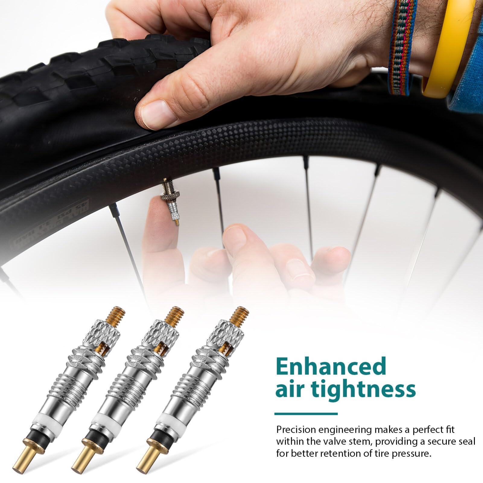 Toddmomy Valve Core - 20pcs Bike Tire Valve Core Tire Valve Stem Core Replacement Mountain Bike Attachment, 2.60X0.45X0.45CM, Silver, 1102GW15707HWPLX4U0TR