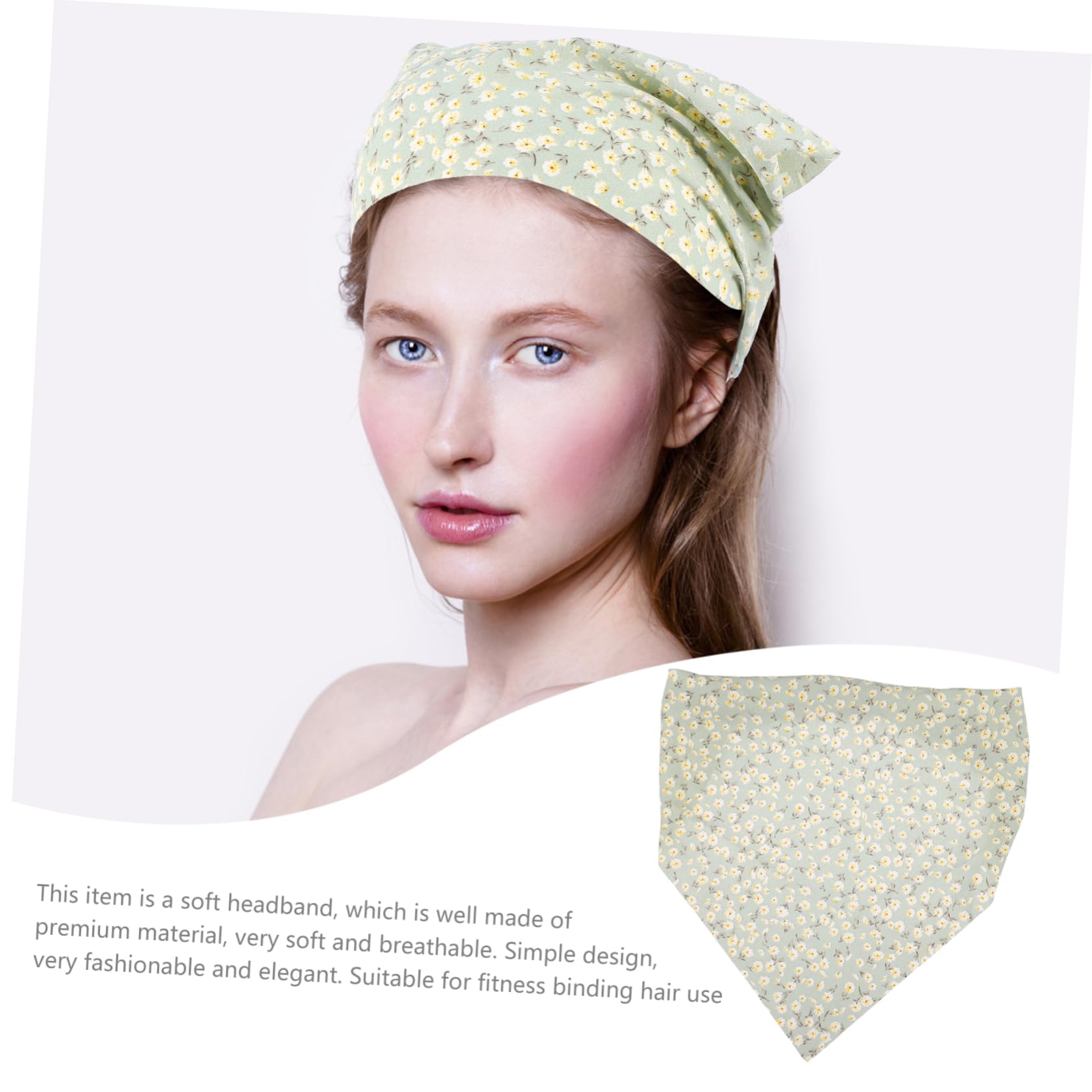 Healeved Pañuelos Mujer 18 Piezas Triangular Hair Band Hair Ties Turbante Elástico Bandanas Pañuelo Diademas Para Pañuelos Para El