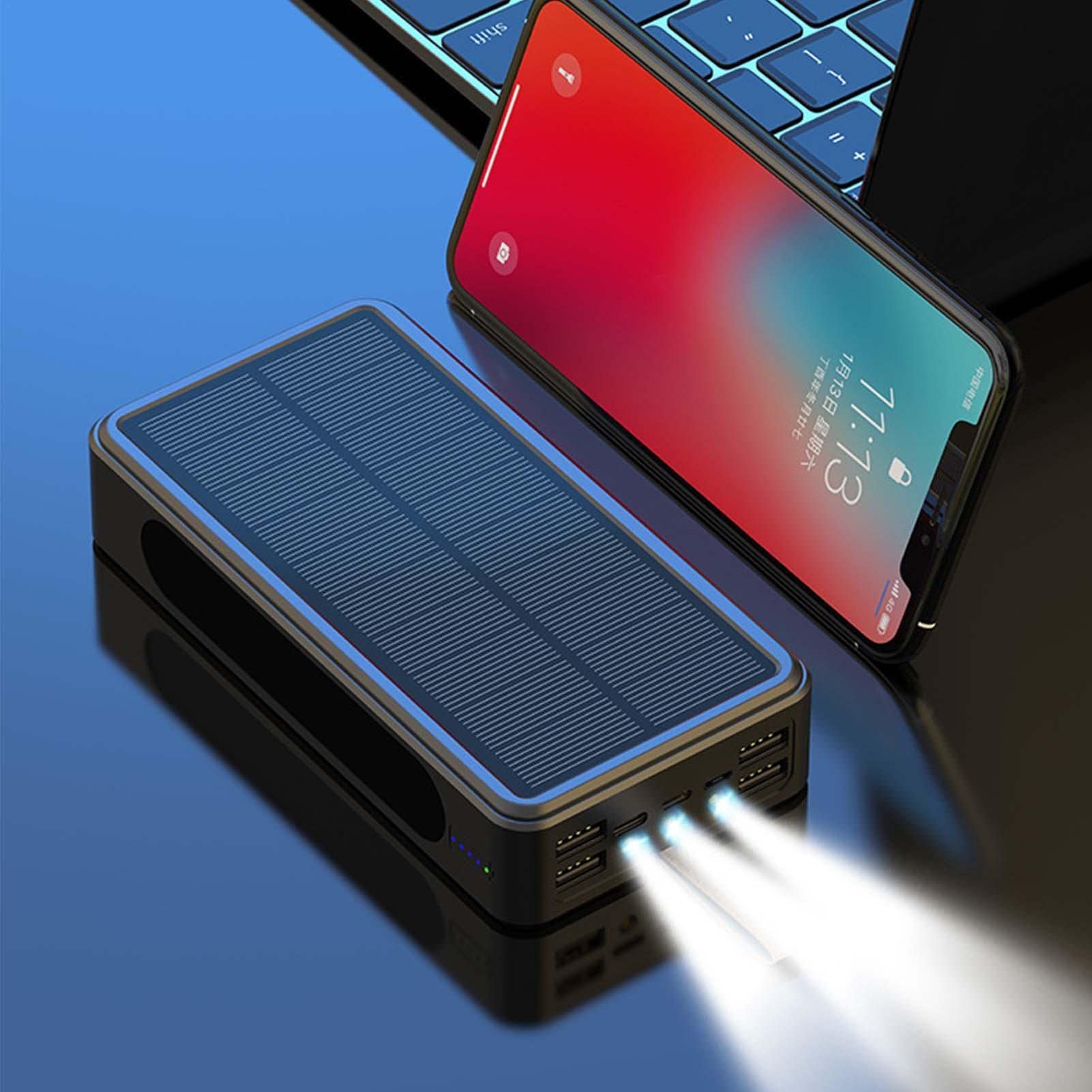 huiba Telefono solare - Energia mobile con torcia luminosa da campeggio