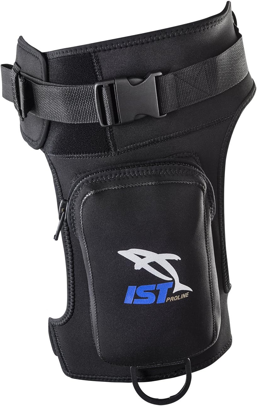 IST Dive Pocket Holster Belt for Scuba Diving Storage, Cargo Thigh Pouch for Gear & Equipment