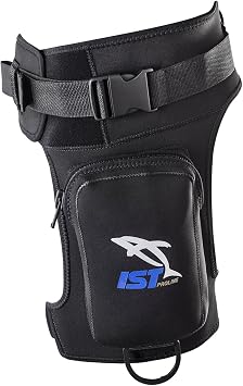 IST Dive Pocket Holster Belt for Scuba Diving Storage, Cargo Thigh Pouch for Gear & Equipment