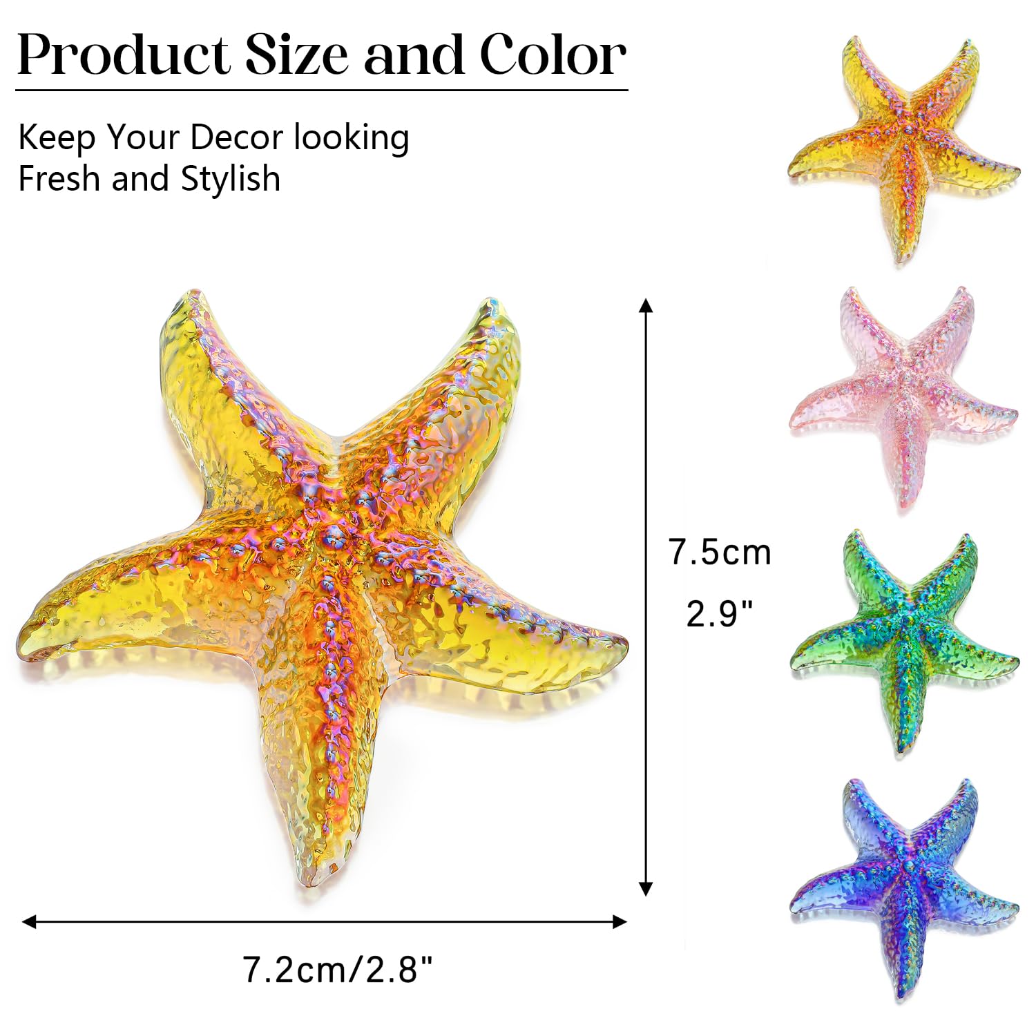 Amazon.com: H&D HYALINE & DORA Amber Blown Glass Starfish Figurine