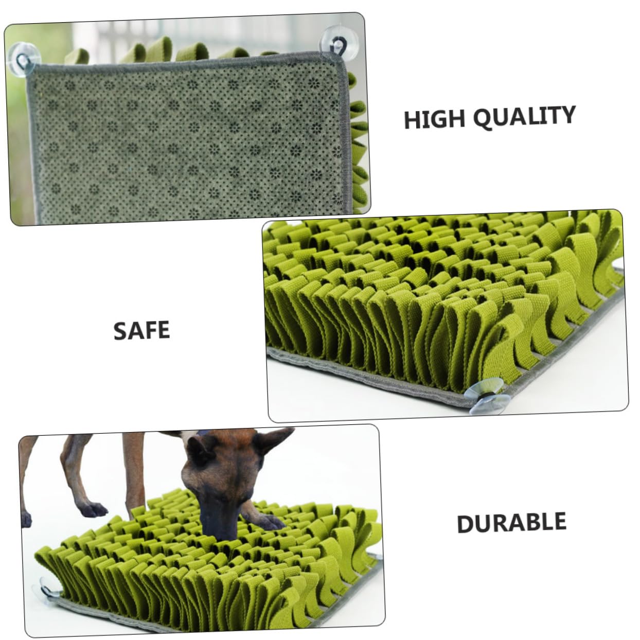 Tapis D’alimentation pour Chien Renifleur en Peluche Vert, 1 Pièce | Tapis de Fouille pour Animaux, Aide au Repas Lent L’entraînement, Format Couverture