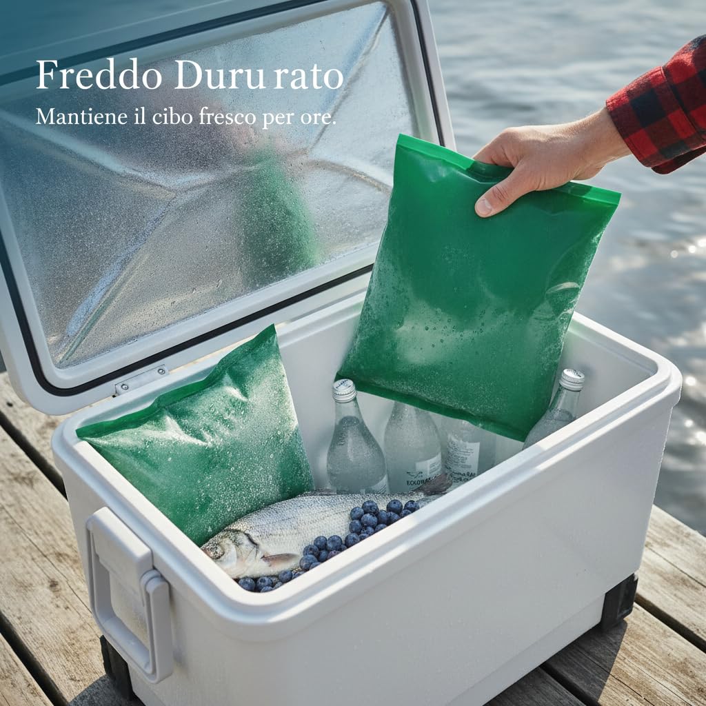 Kühlakku 2500ml mit Gel-Füllung und Selbstvschluss für Lebensmitteltransport - Für Outdoor | Für den Transport