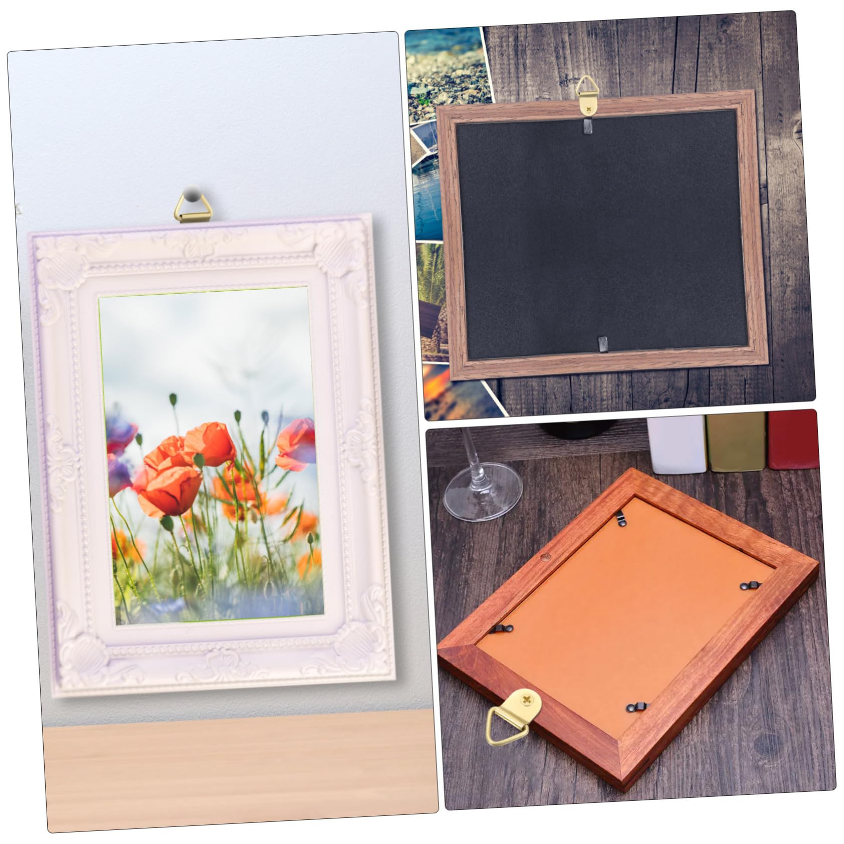 jojofuny 3sets Ganci Per Foto Con Viti Per Appendere Cornici e Opere Arte Casa e Ufficio Facile Installazione e Sicurezza Elevata