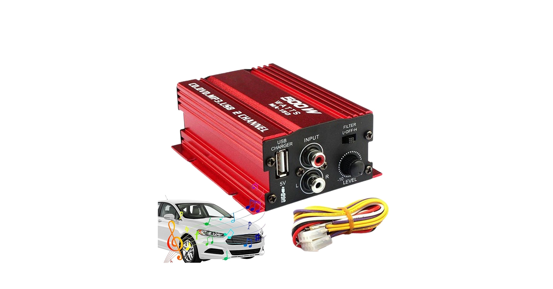 Amazon.co.jp: ミニカーオーディオアンプ、コンパクトカーアンプ