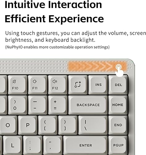 Miniatura 4 de nuphy Node75 Teclado Mecánico Inalámbrico, Teclado Personalizado de 75% Intercambiable en Caliente de Bajo Perfil, Teclados de 84 Teclas para