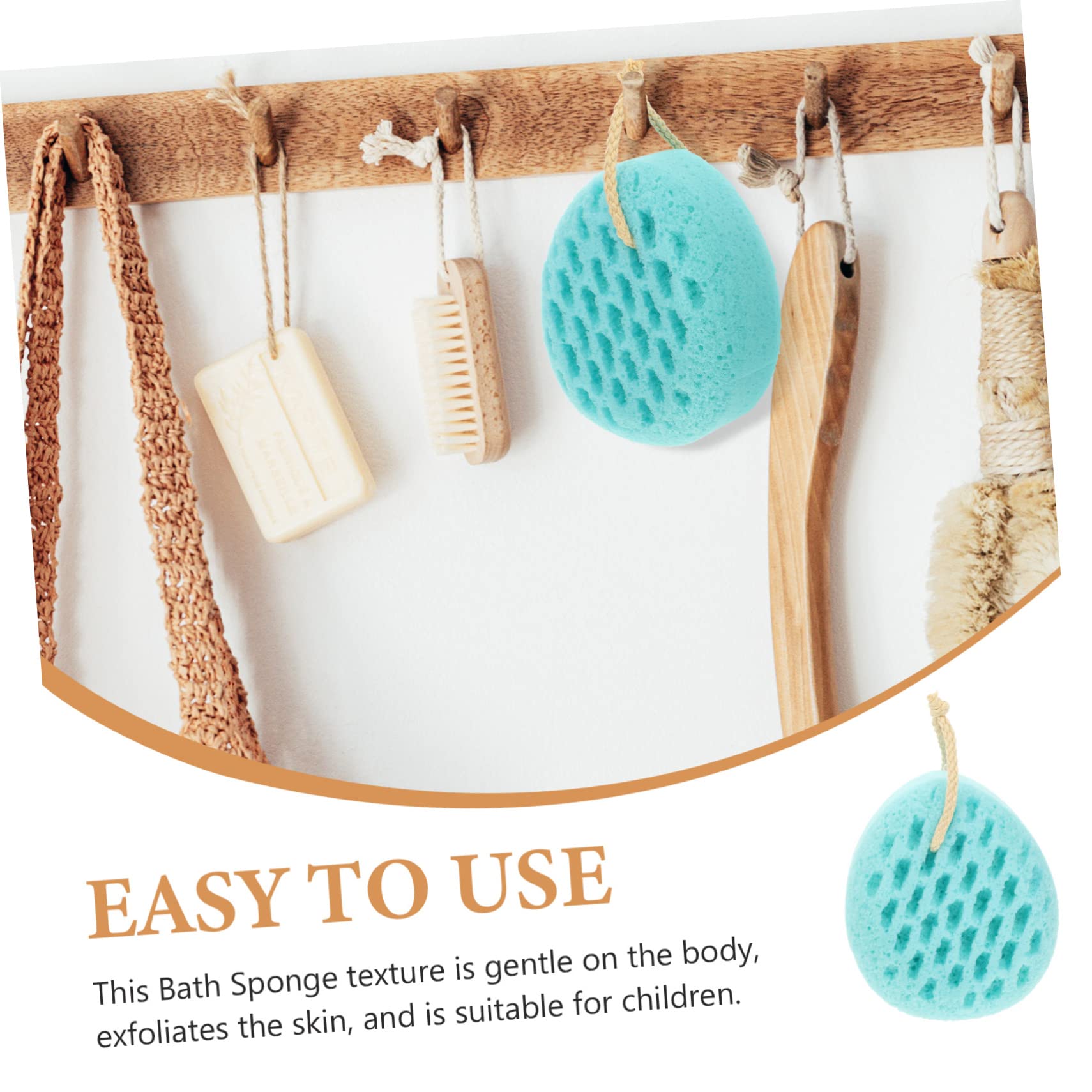 DOITOOL 4piezas Esponja De y Reutilizable Esponja Exfoliante Para Baño Para Limpieza Profunda y Rica Frutal