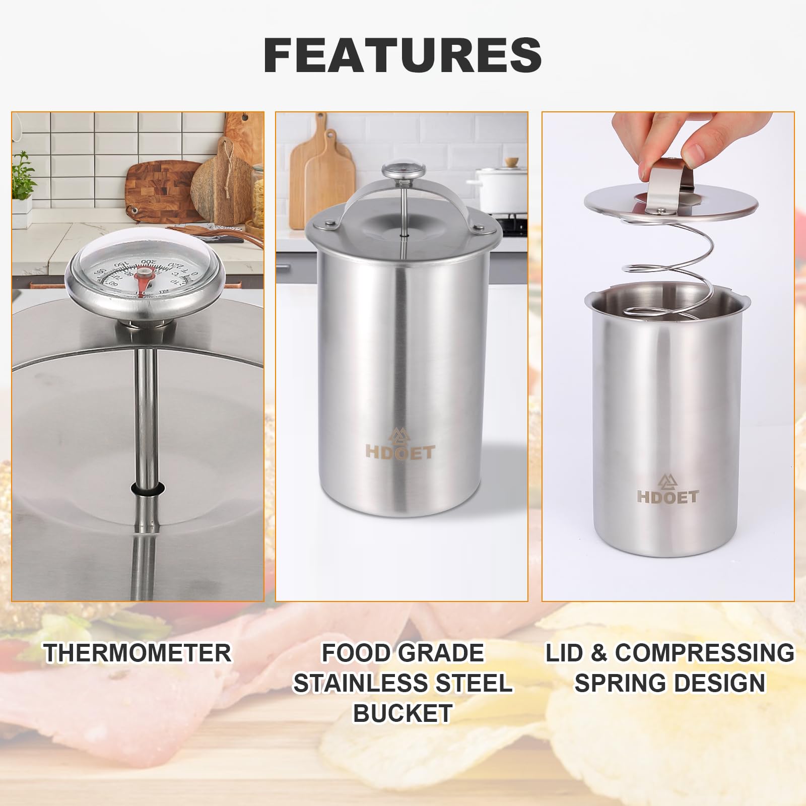HDOET Deli Meat Press Mold for Deli Meats Lunch Meat Press Mold for Deli Meats Multipurpose Stainless Steel Lunch Meat Press Sandwich Homemade Ham Maker