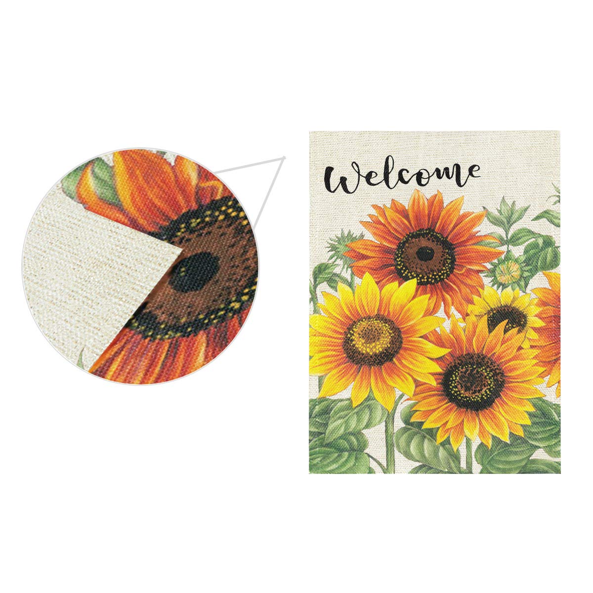 Willkommens-Herbst-Vogelscheuche Gartenflagge – 30,5 X 45,7 Cm Doppelseitige Jute-Flagge | Outdoor-Dekoration Für Herbst & Erntedankfest