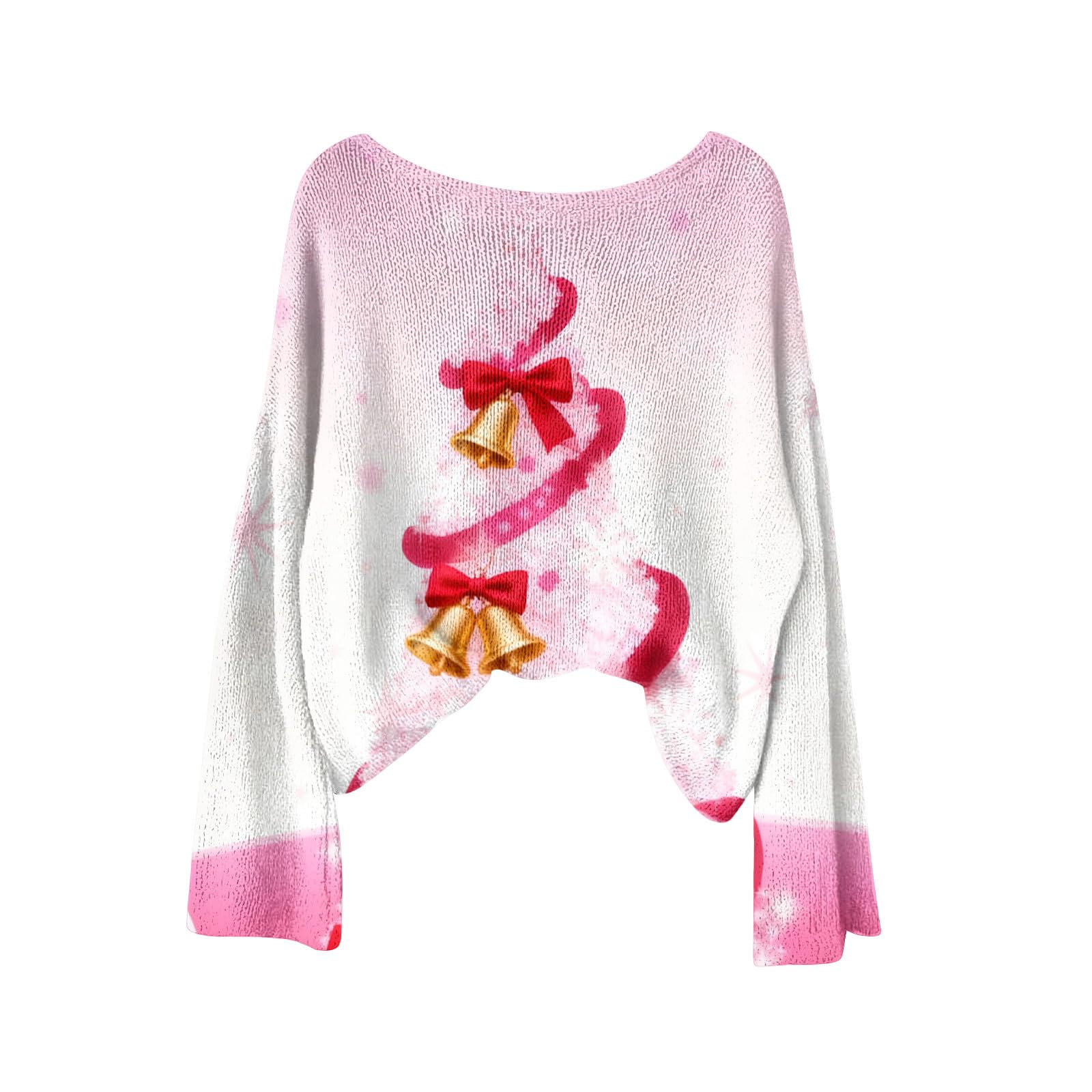 Christmas Sweaters Women 2025 Ugly Christmas Knit Tops Fashion Xmas Festival Sweaters Cute Print Long Sleeve Tops