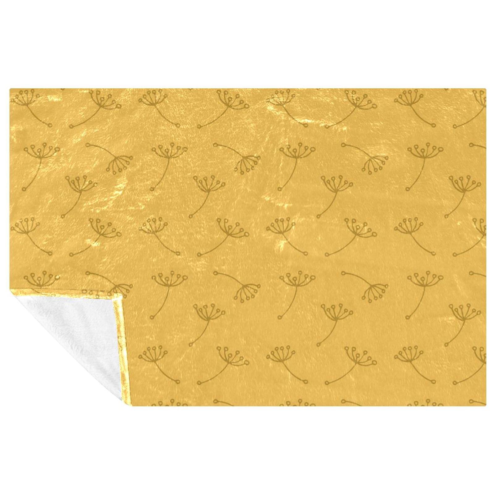Couverture plaid pissenlit pour pique-nique et camping en plein air 150x100
