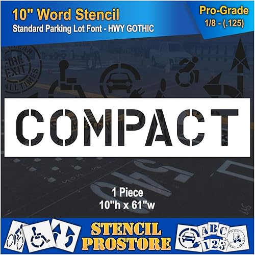 Miniatura 1 de Plantillas de marcado de pavimento  Plantilla compacta de 10 pulgadas  10 x 61 x 18 pulgadas (128 mil)  Grado profesional