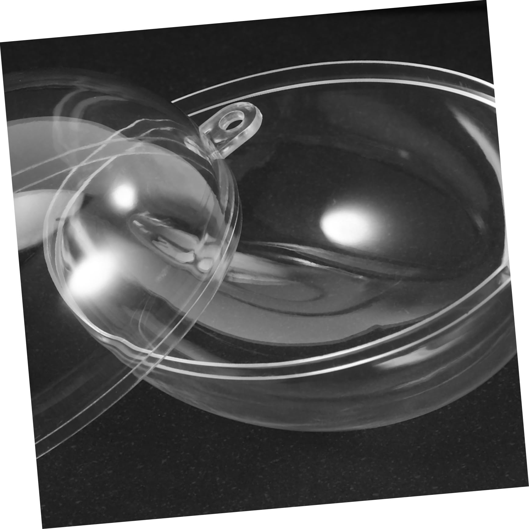 PRETYZOOM 4 Juegos Bola Transparente Bola De Acrilico Rellenable con Decoraciones De Su Elección Árbol De Navidad Colgando Bolas Bola De Decoración De Navidad Acrílico 10 Uds * 4