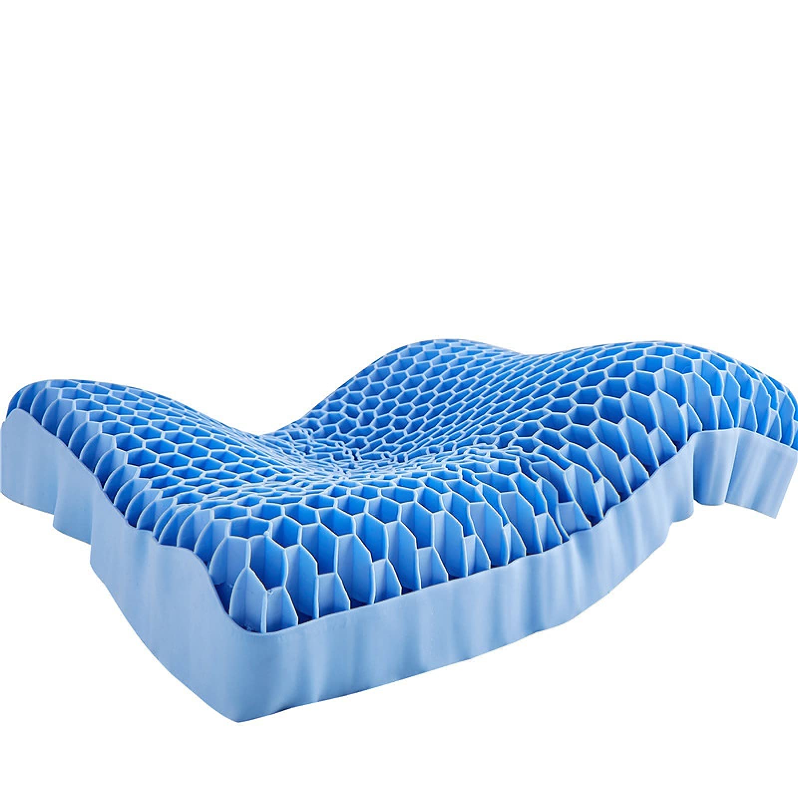 Almohada, TPE Tecnología Nueva Almohada de Silicona de Material, Almohada de Contorno ergonómico, Almohadas cervicales for Dormir (Color : Blue)