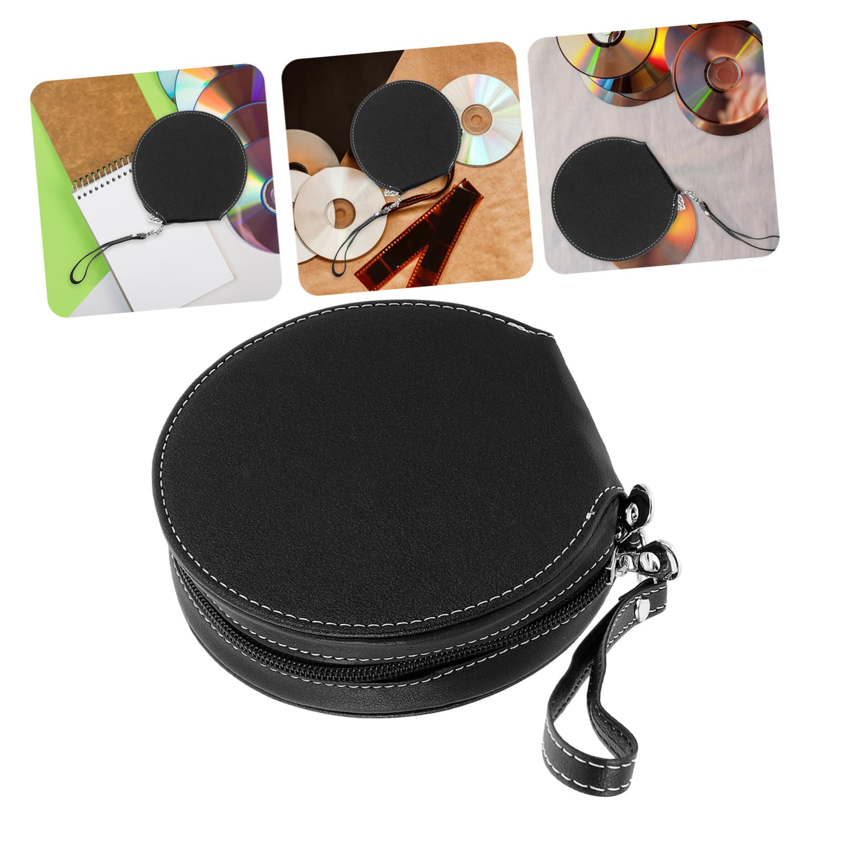 iplusmile 4pezzi Custodia CD Portatile per Auto Organizzatore Dischi da capacità Design Sottile e Compatto Protezione Eccellente da Polvere e Graffi Facilita Accesso Ai Tuoi CD Preferiti