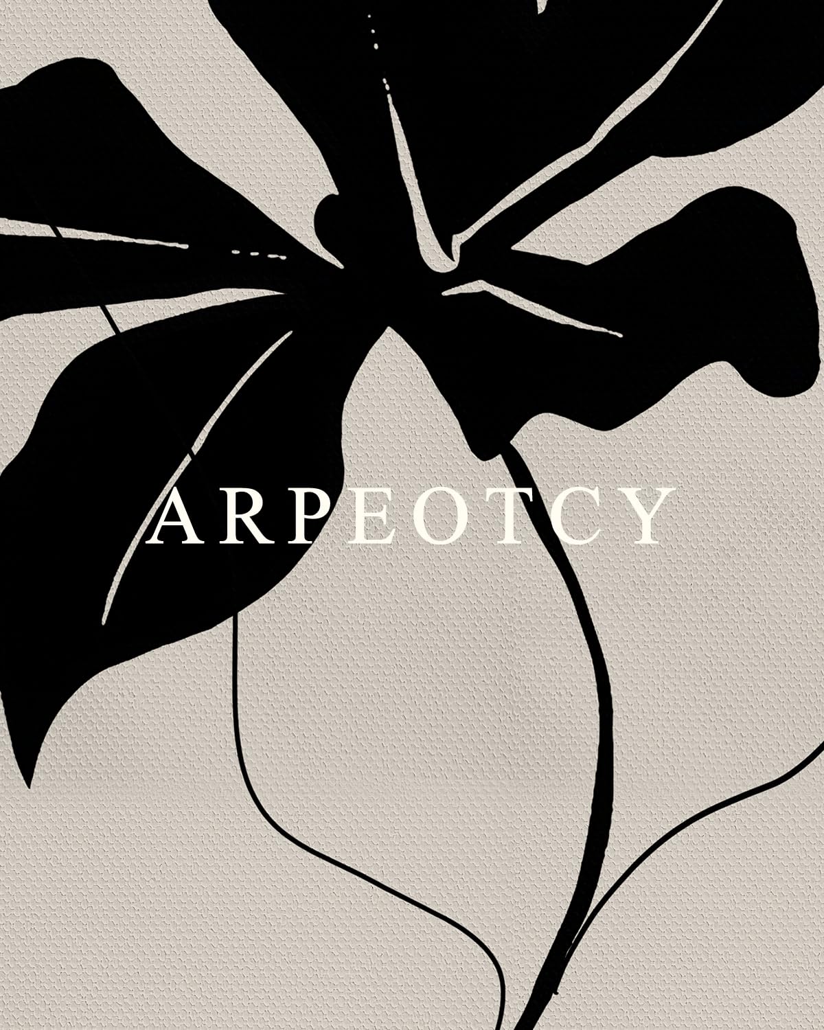 ARPEOTCY Framed Canvas Wall Art Prints, Vintage Black Abstract Minimalist Flower Art Home Shelf Decor Aesthetic, Rustic Mid Century Oil Paintings for Bedroom Bathroom Decor, 30x40cm — view 7