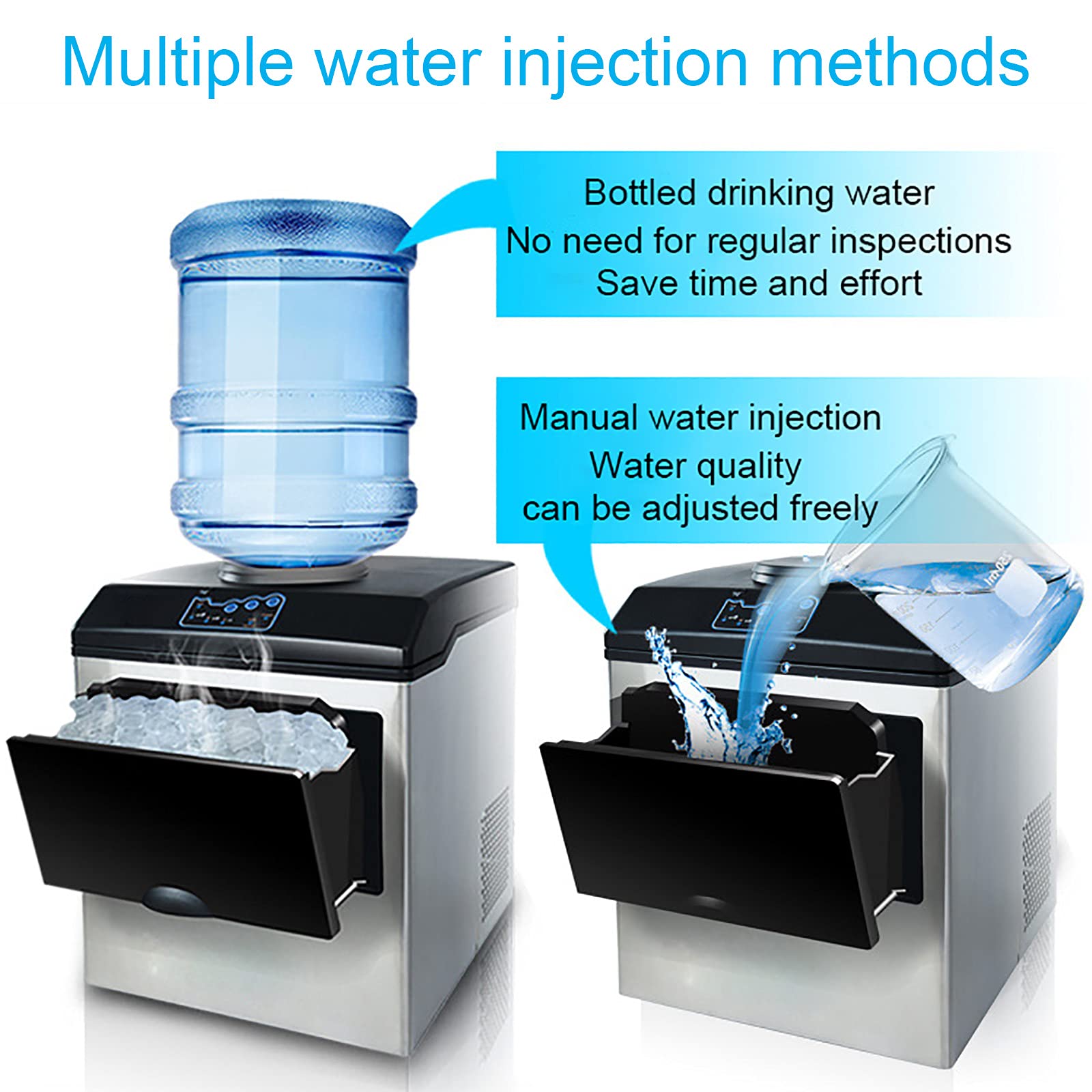 ⭐️製氷機⭐️ハンドル付き6分で9個の氷！バスケットスクープ付きセルフクリーニング 楽天市場】CROWNFUL 製氷機 家庭用 高速製氷 自動洗浄機能