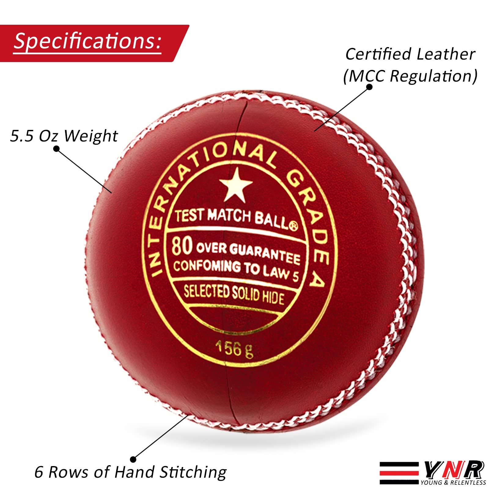 YNR Cricket Practice Wind Balls 5 1/2 oz Indoor Outdoor Professional Hollow Pack (Pack of 1)