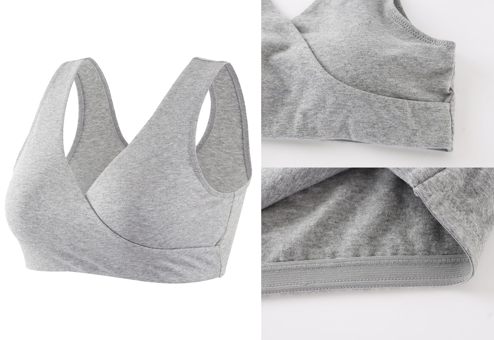 Soutien-gorge d'allaitement de maternité – Soutien-gorge de sommeil en coton doux pour la grossesse et l'allaitement | Design confortable sans armatures