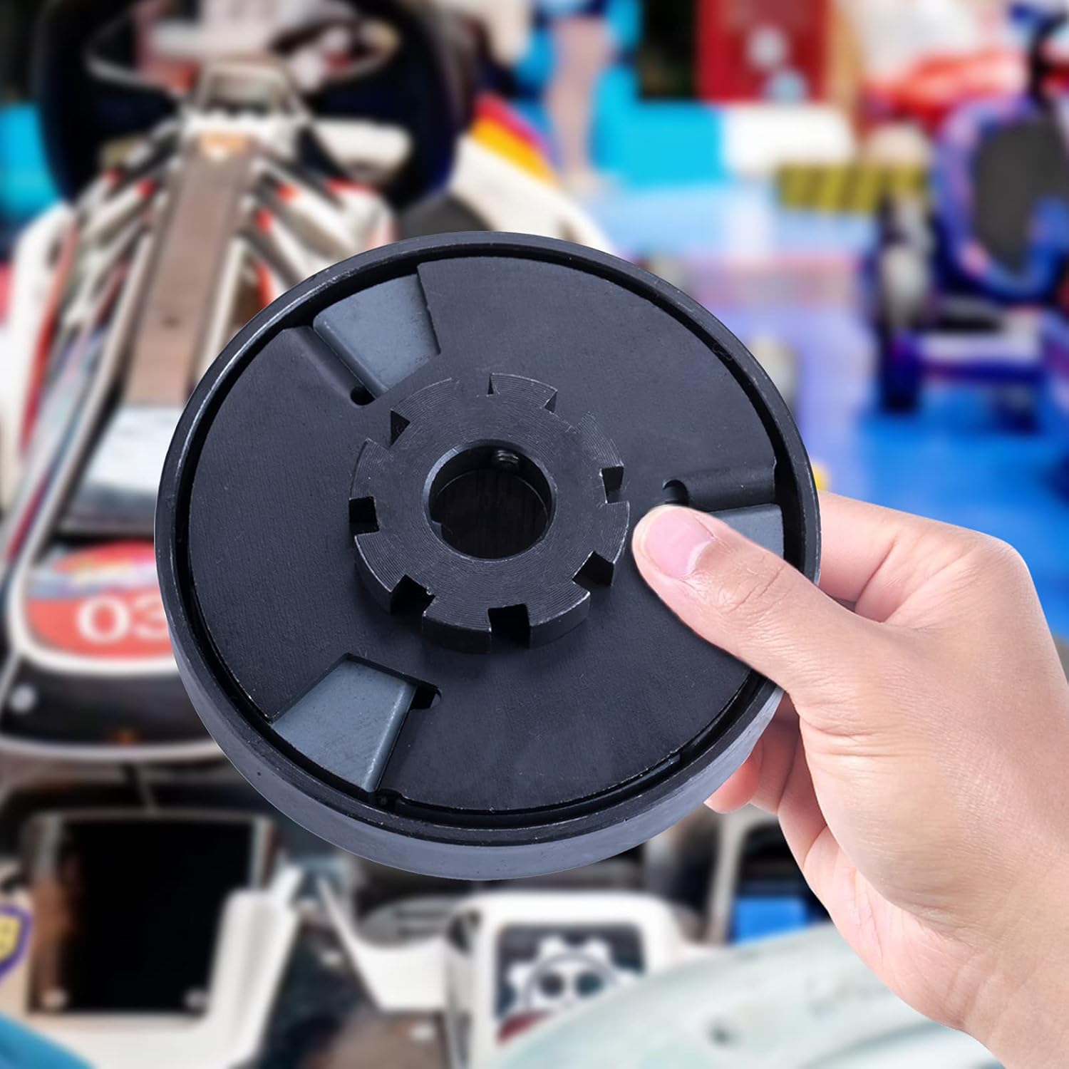 Go Kart Centrifugal Clutch 10 Teeth Inner Hole 20mm with 40/41/420 Chain Durable Centrifugal Clutch 3/4" Bore 3/16 Key Built in Compatible with Go-Kart Bike Engine - Black
