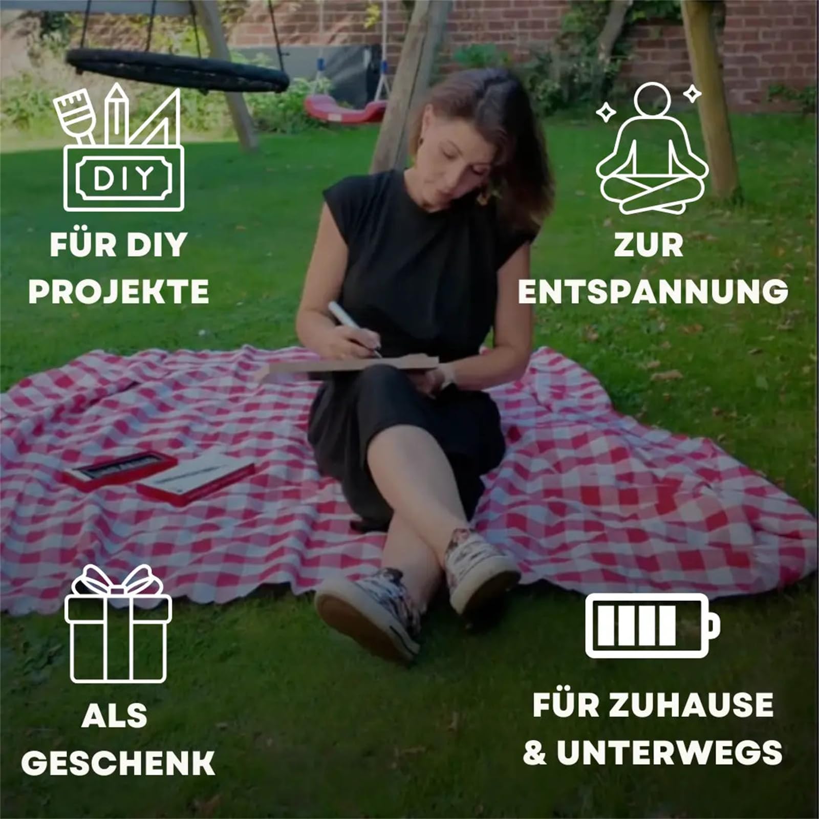 Veliora CreativPen Gravierstift für DIY & Kunstprojekte Wiederaufladbares Gravurwerkzeug-Set mit Gravurschablonen für Gravur auf Metall, Glas, Keramik, Kunststoff und Schmuck