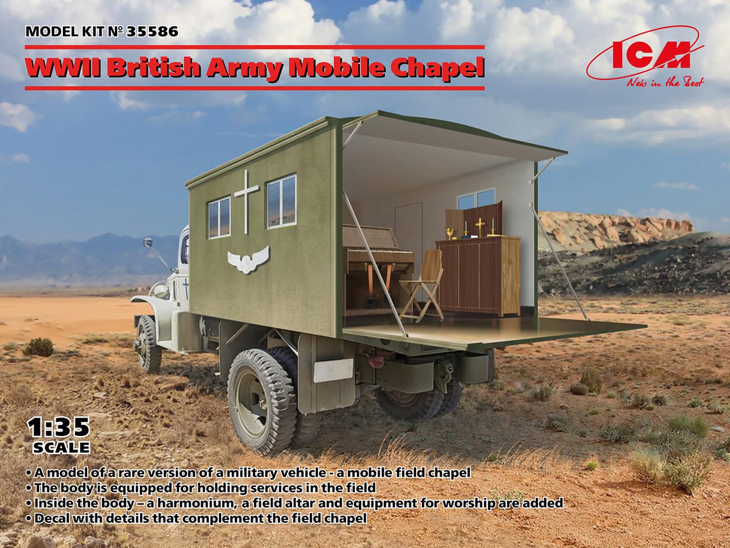 Icm - cappella mobile dell'esercito britannico 1/35 - icm 35586