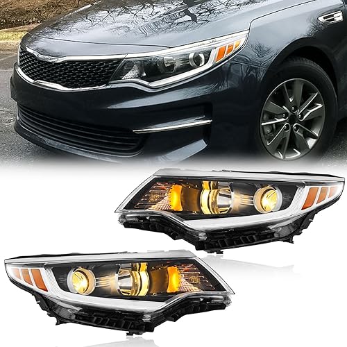 TODO Faro delantero sin LED RDL compatible con Kia Optima 2016 2017 2018 faro delantero izquierdo del lado del conductor para 2016 2017 2018 Optima