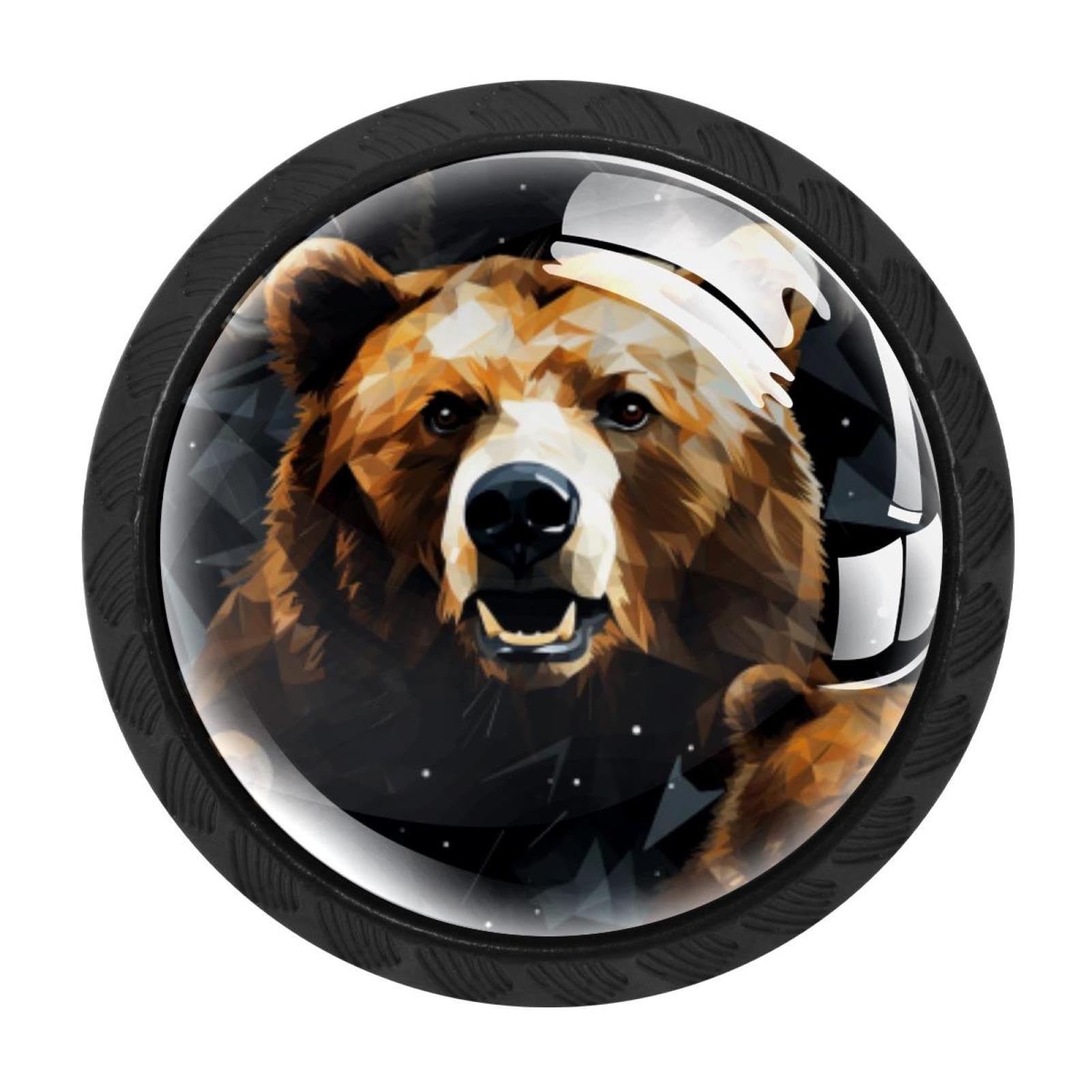 CHENZZZZ 4 Pack Bear Drawer Knob Cabinet Hardware