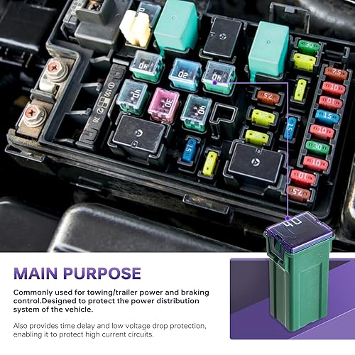 Miniatura 10 de 10 fusibles de bloque Jcase para camiones y SUV (20A30A40A50A60A, 2 piezas cada uno)